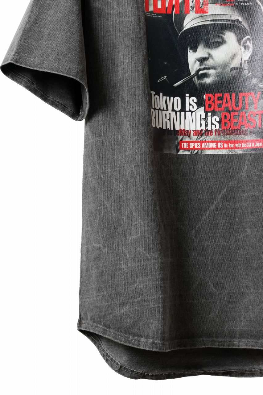 beauty : beast x CVTVLIST S/S TEE "TOKYO BURNING" (G.BLACK) - Image 5