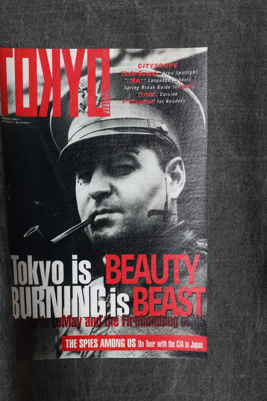 beauty : beast x CVTVLIST S/S TEE "TOKYO BURNING" (G.BLACK) - Image 7