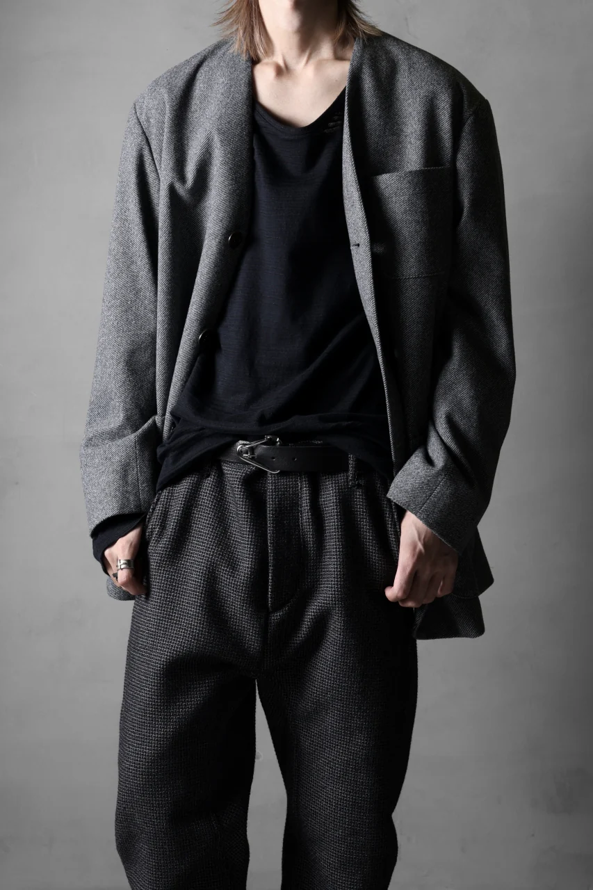black crow x LOOM exclusive long sleeve tops / cotton linen slab jersey (black) - Image 26
