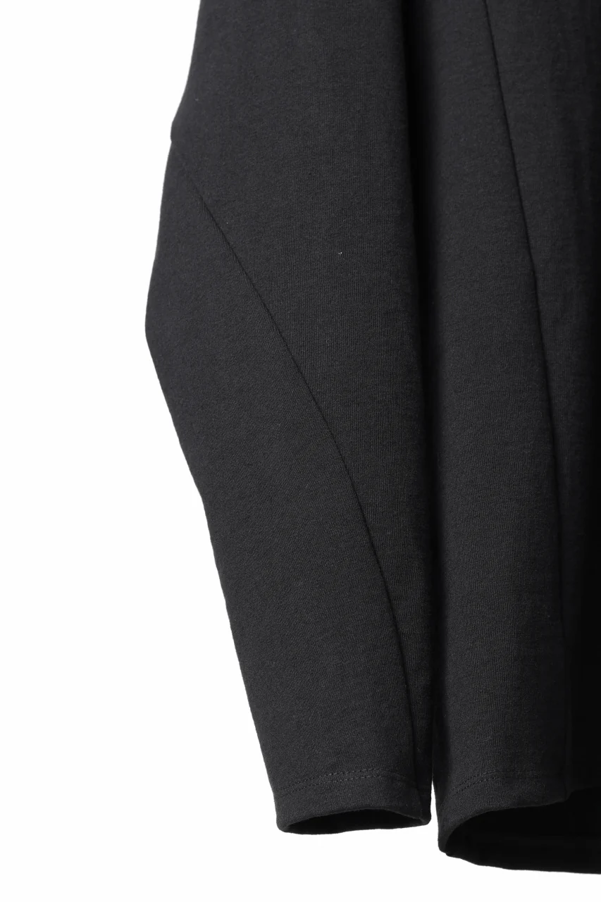 black crow x LOOM exclusive long sleeve tops / black dyed medium cotton jersey (black) - Image 10