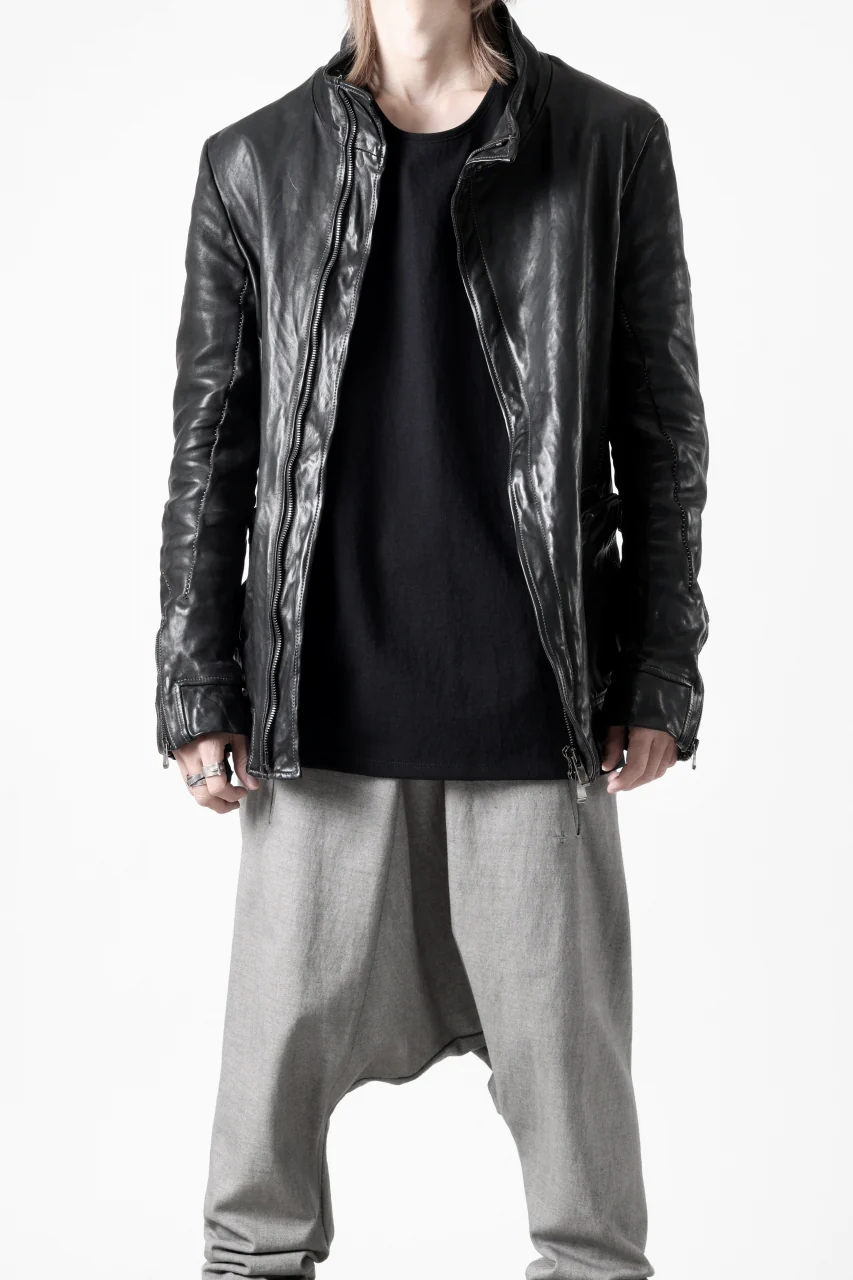 black crow x LOOM exclusive long sleeve tops / black dyed medium cotton jersey (black) - Image 31