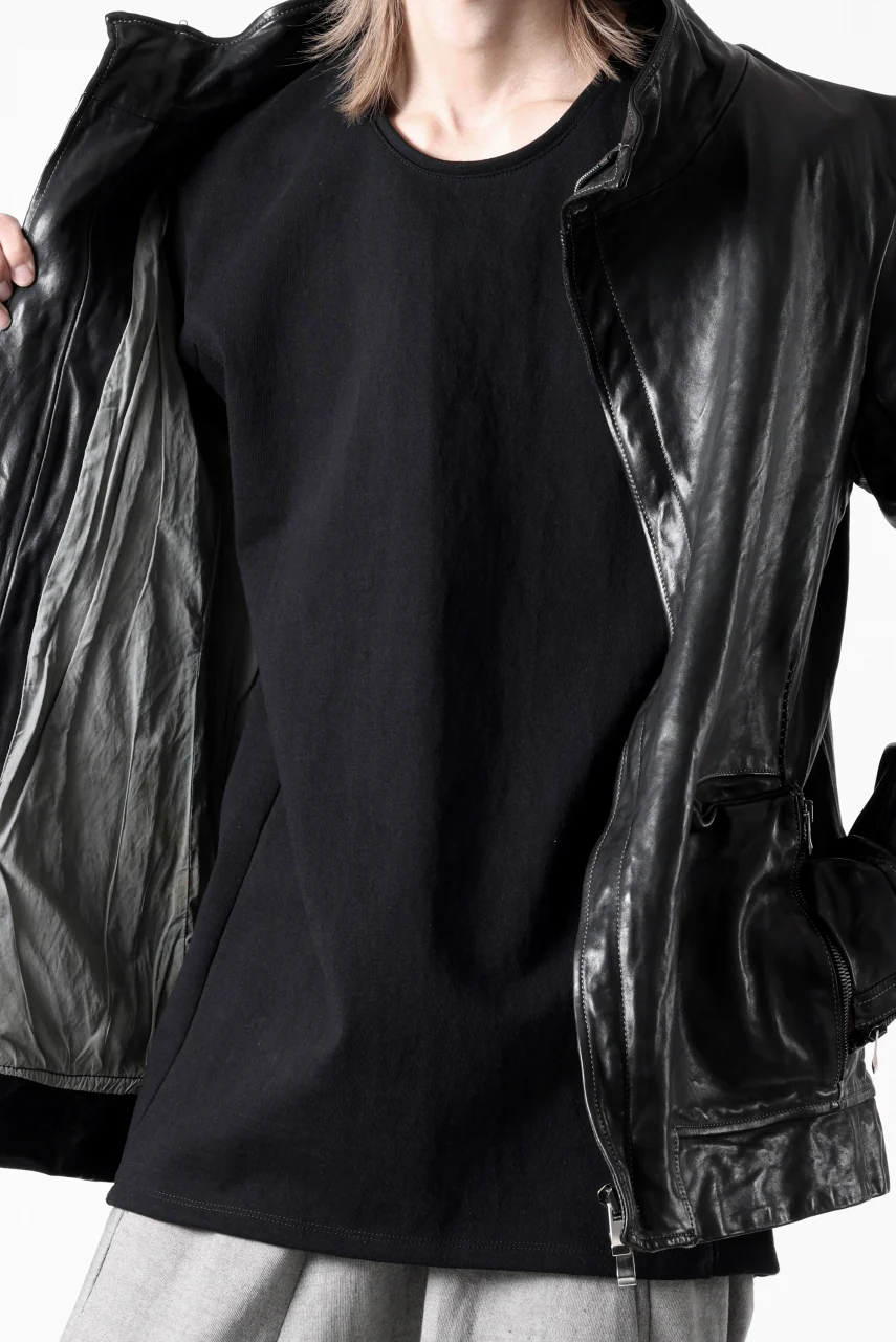 black crow x LOOM exclusive long sleeve tops / black dyed medium cotton jersey (black) - Image 40