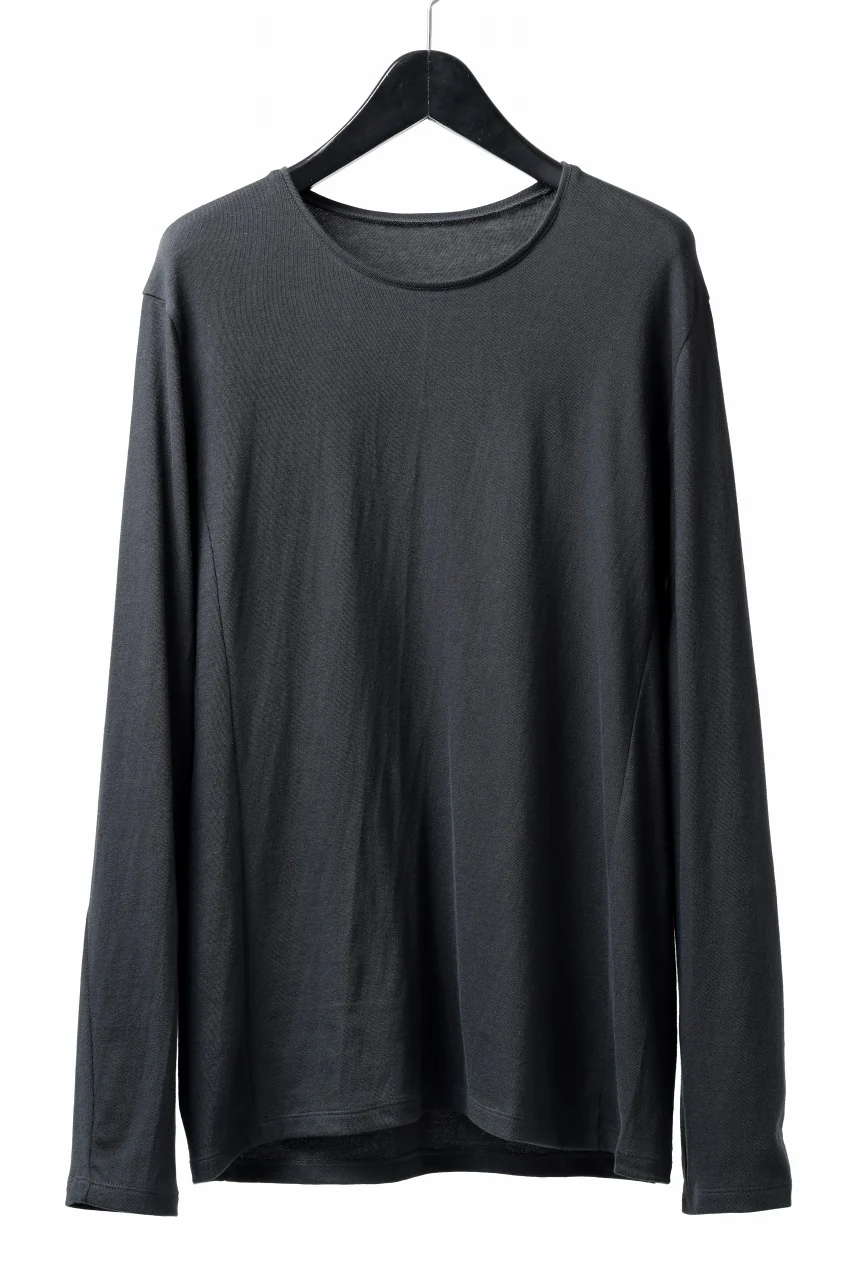 black crow x LOOM exclusive long sleeve tops / soft cotton jersey (d.grey)