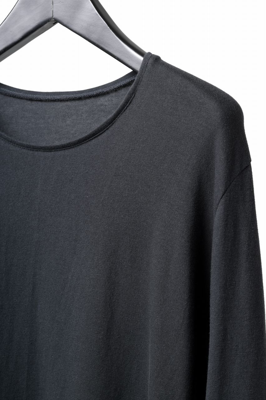 black crow x LOOM exclusive long sleeve tops / soft cotton jersey (d.grey) - Image 10