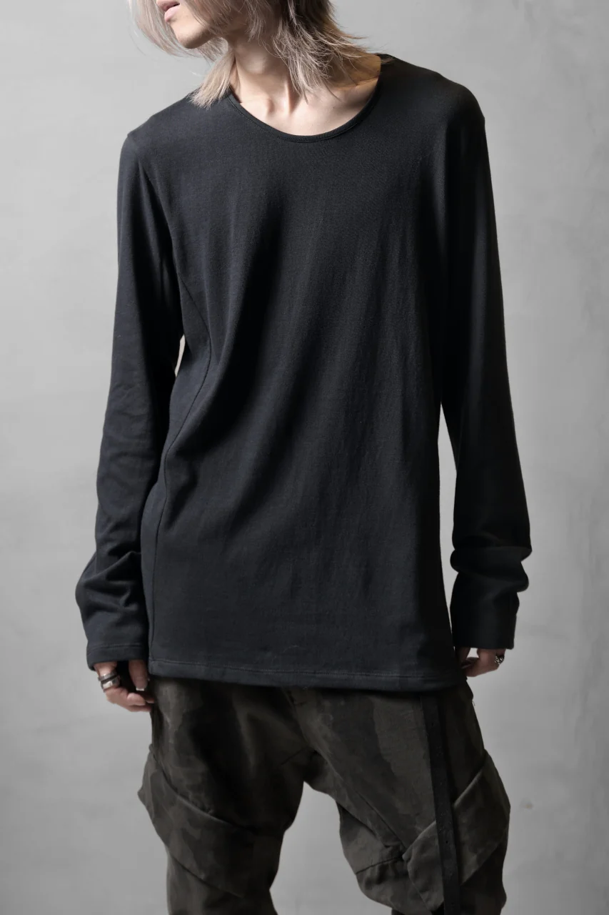 black crow x LOOM exclusive long sleeve tops / soft cotton jersey (d.grey) - Image 14