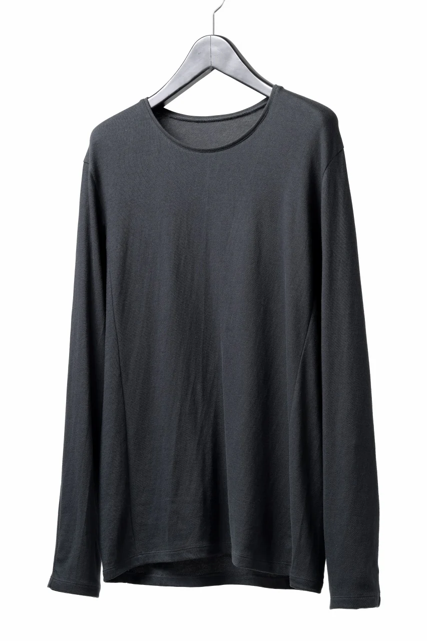 black crow x LOOM exclusive long sleeve tops / soft cotton jersey (d.grey) - Image 2