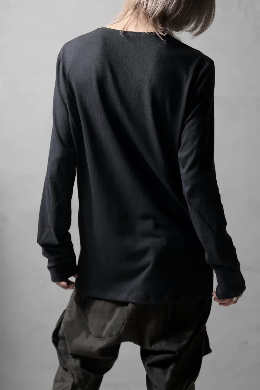 black crow x LOOM exclusive long sleeve tops / soft cotton jersey (d.grey) - Image 21