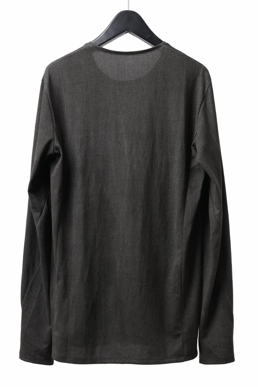 black crow x LOOM exclusive long sleeve tops / sumi dyed arthur cotton jersey (carbon) - Image 13
