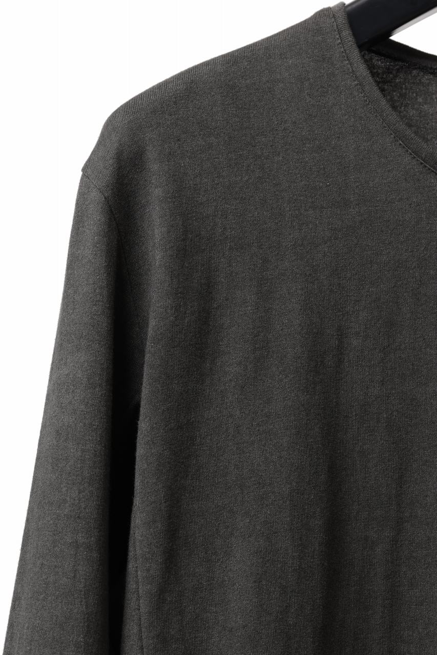black crow x LOOM exclusive long sleeve tops / sumi dyed arthur cotton jersey (carbon) - Image 17