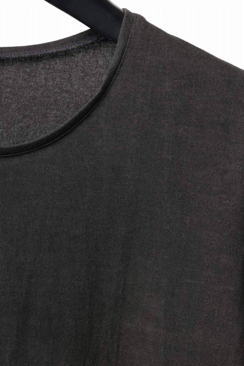 black crow x LOOM exclusive long sleeve tops / sumi dyed arthur cotton jersey (carbon) - Image 18