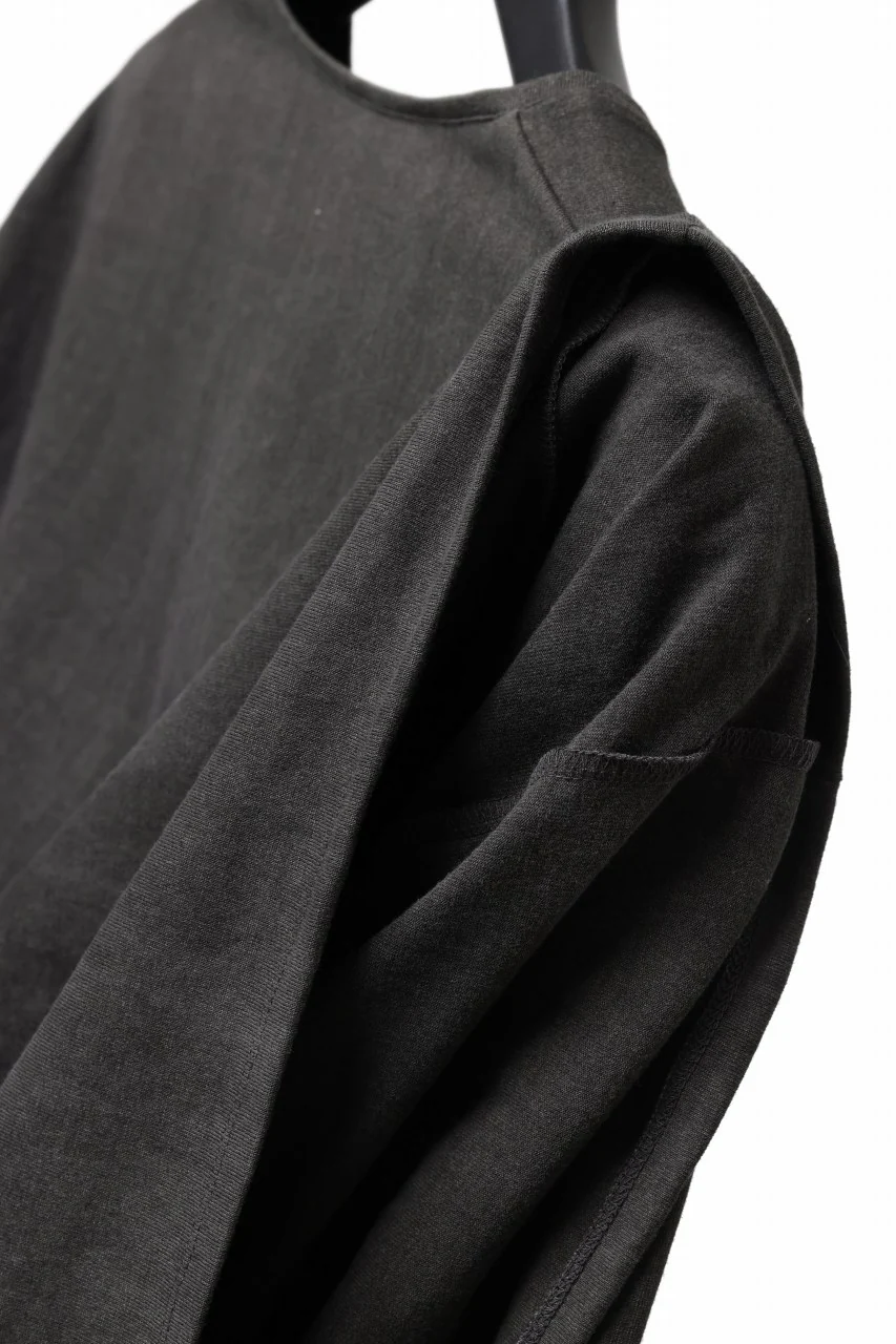 black crow x LOOM exclusive long sleeve tops / sumi dyed arthur cotton jersey (carbon) - Image 20