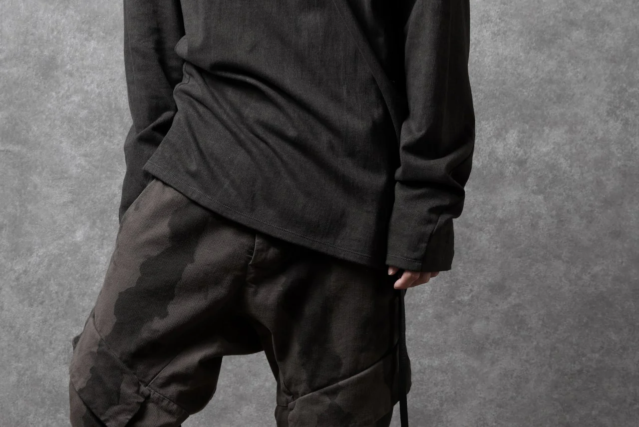 black crow x LOOM exclusive long sleeve tops / sumi dyed arthur cotton jersey (carbon) - Image 22