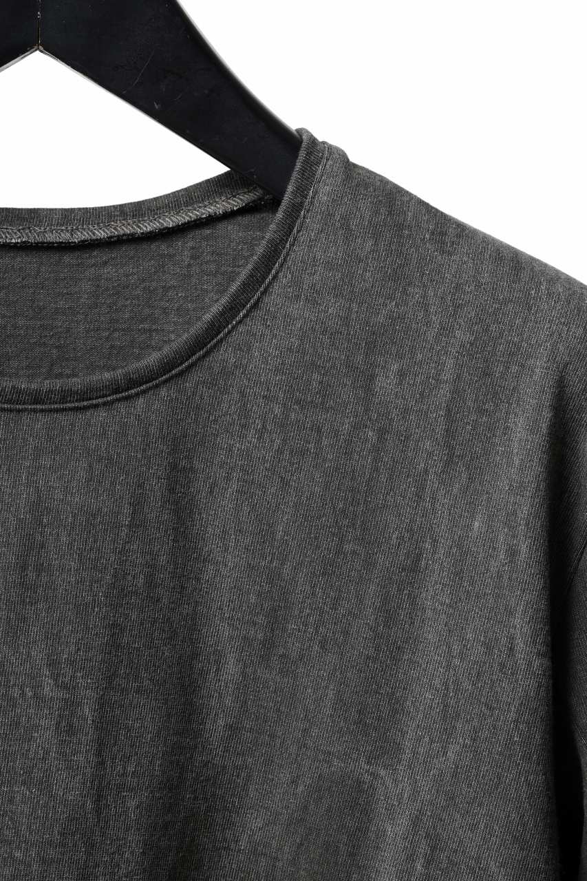 black crow x LOOM exclusive long sleeve tops / sumi dyed cotton jersey (carbon) - Image 10