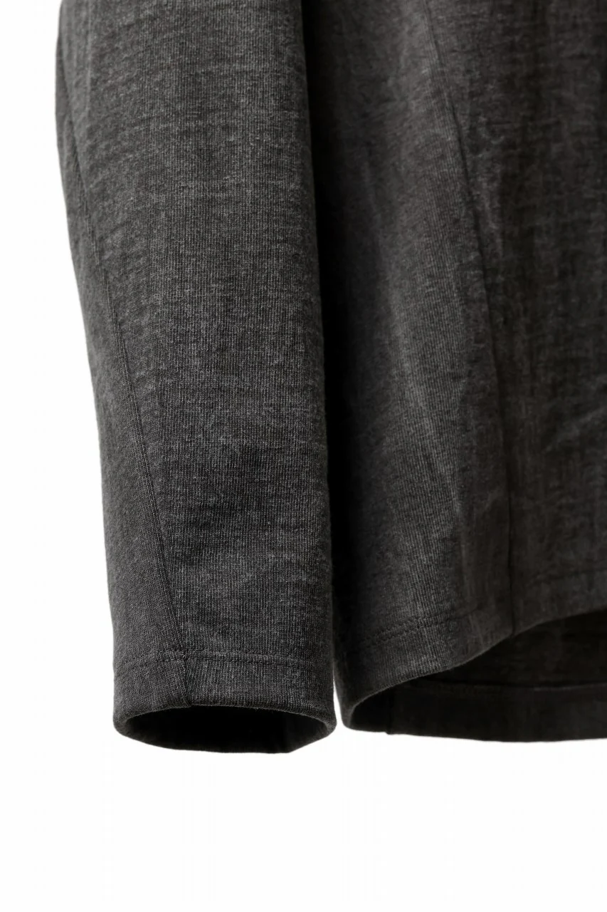 black crow x LOOM exclusive long sleeve tops / sumi dyed cotton jersey (carbon) - Image 11