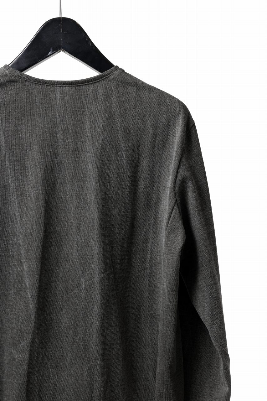 black crow x LOOM exclusive long sleeve tops / sumi dyed cotton jersey (carbon) - Image 12