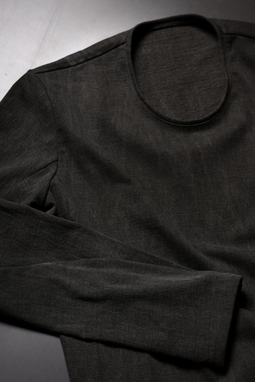 black crow x LOOM exclusive long sleeve tops / sumi dyed cotton jersey (carbon) - Image 24