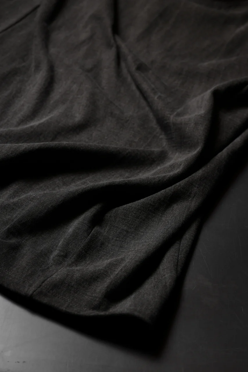 black crow x LOOM exclusive long sleeve tops / sumi dyed cotton jersey (carbon) - Image 25
