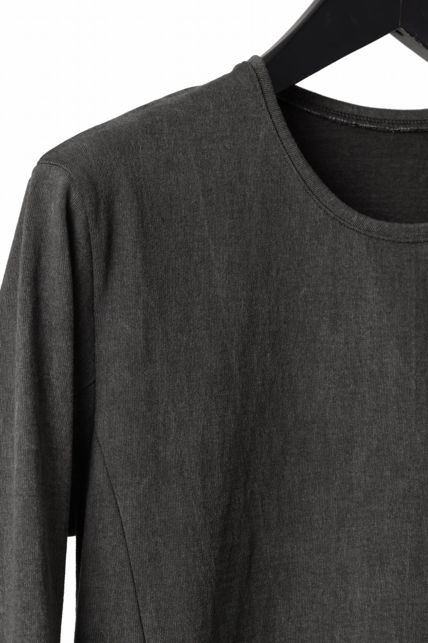 black crow x LOOM exclusive long sleeve tops / sumi dyed medium cotton jersey (carbon) - Image 10