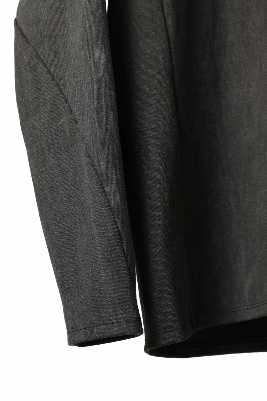 black crow x LOOM exclusive long sleeve tops / sumi dyed medium cotton jersey (carbon) - Image 11