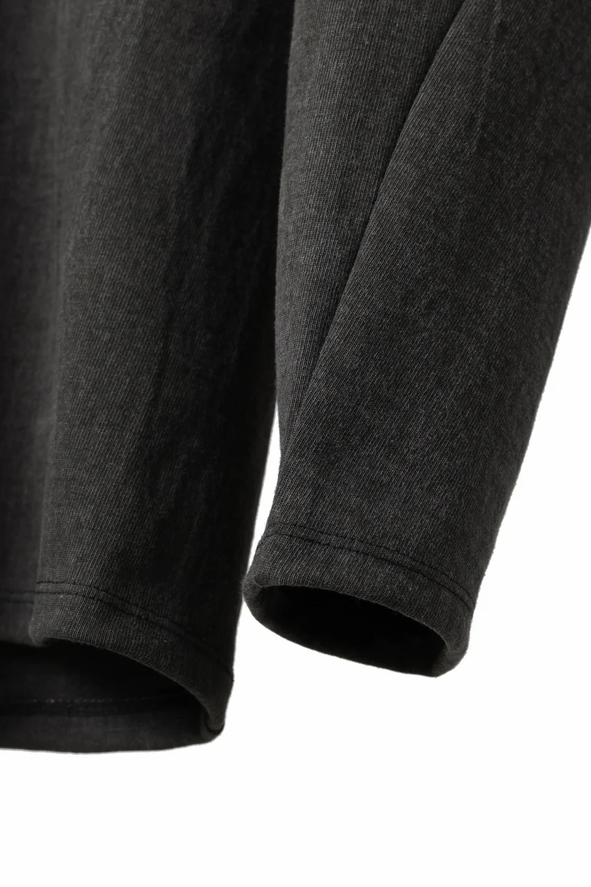 black crow x LOOM exclusive long sleeve tops / sumi dyed medium cotton jersey (carbon) - Image 9