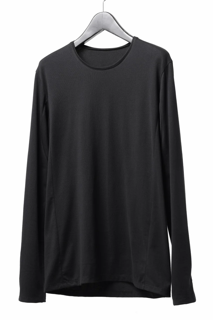 black crow x LOOM exclusive long sleeve tops / suvin cotton jersey (black) - Image 12