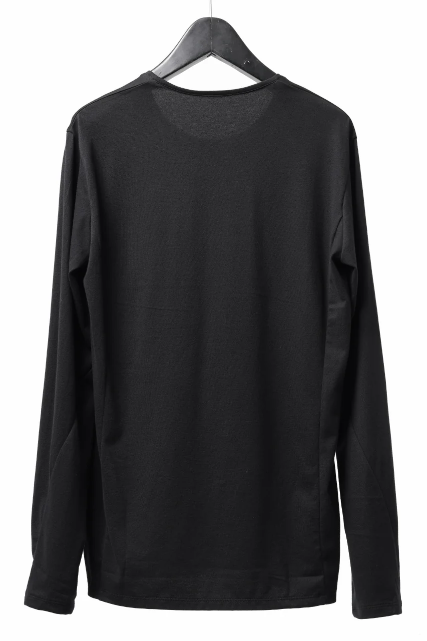 black crow x LOOM exclusive long sleeve tops / suvin cotton jersey (black) - Image 13