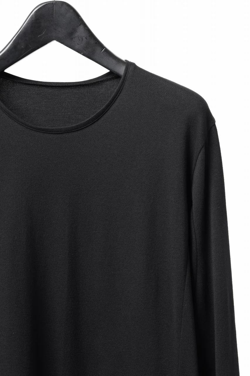 black crow x LOOM exclusive long sleeve tops / suvin cotton jersey (black) - Image 14
