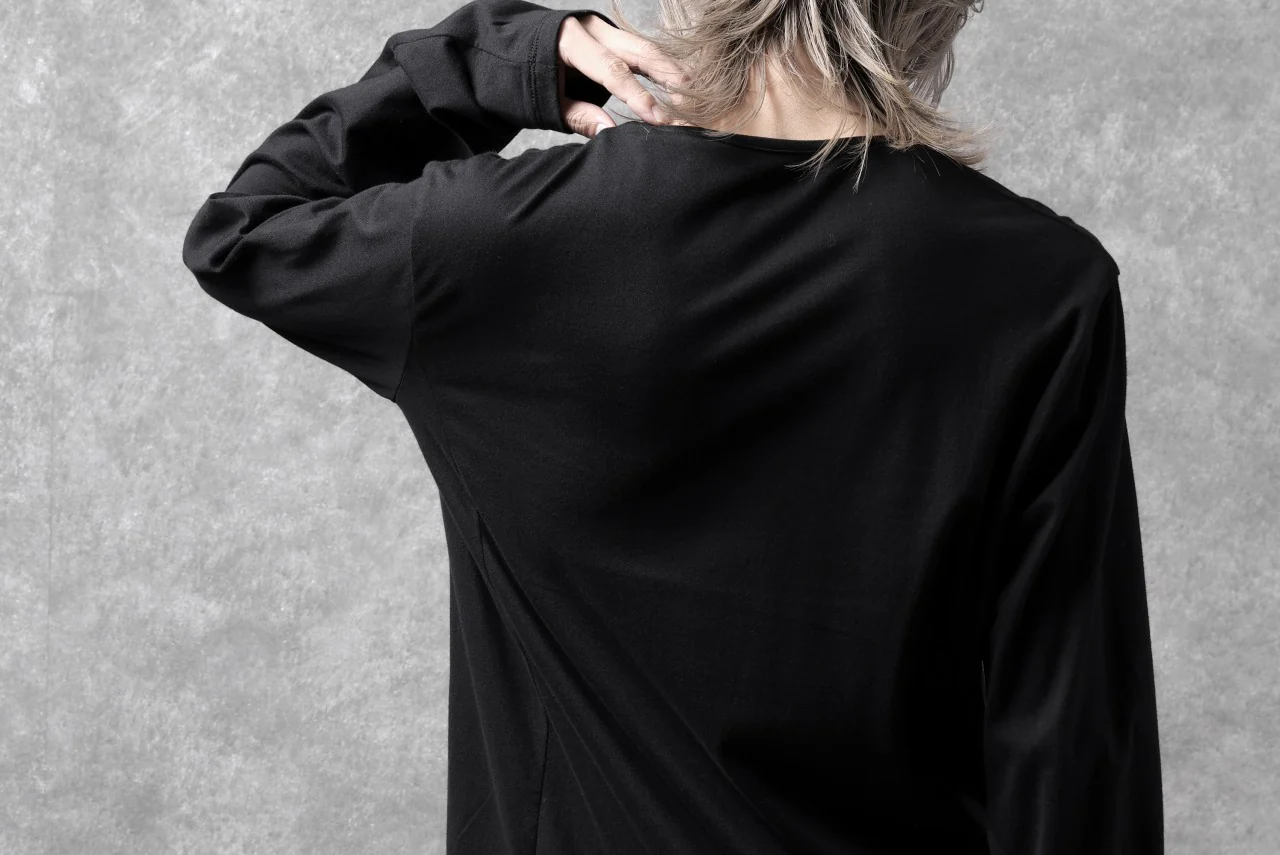 black crow x LOOM exclusive long sleeve tops / suvin cotton jersey (black) - Image 20