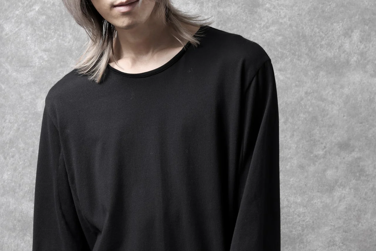 black crow x LOOM exclusive long sleeve tops / suvin cotton jersey (black) - Image 21