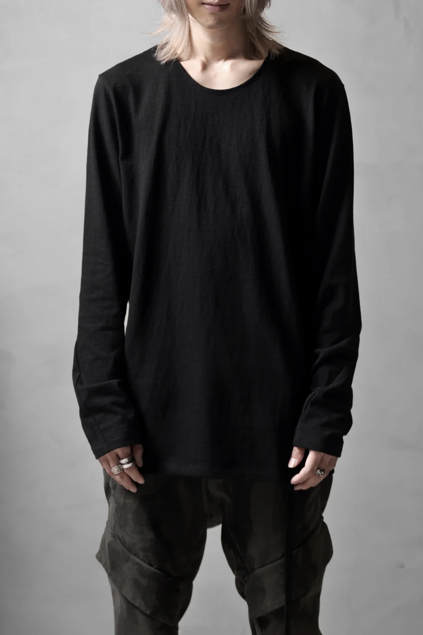 black crow x LOOM exclusive long sleeve tops / zimbabwe cotton jersey (black) - Image 14
