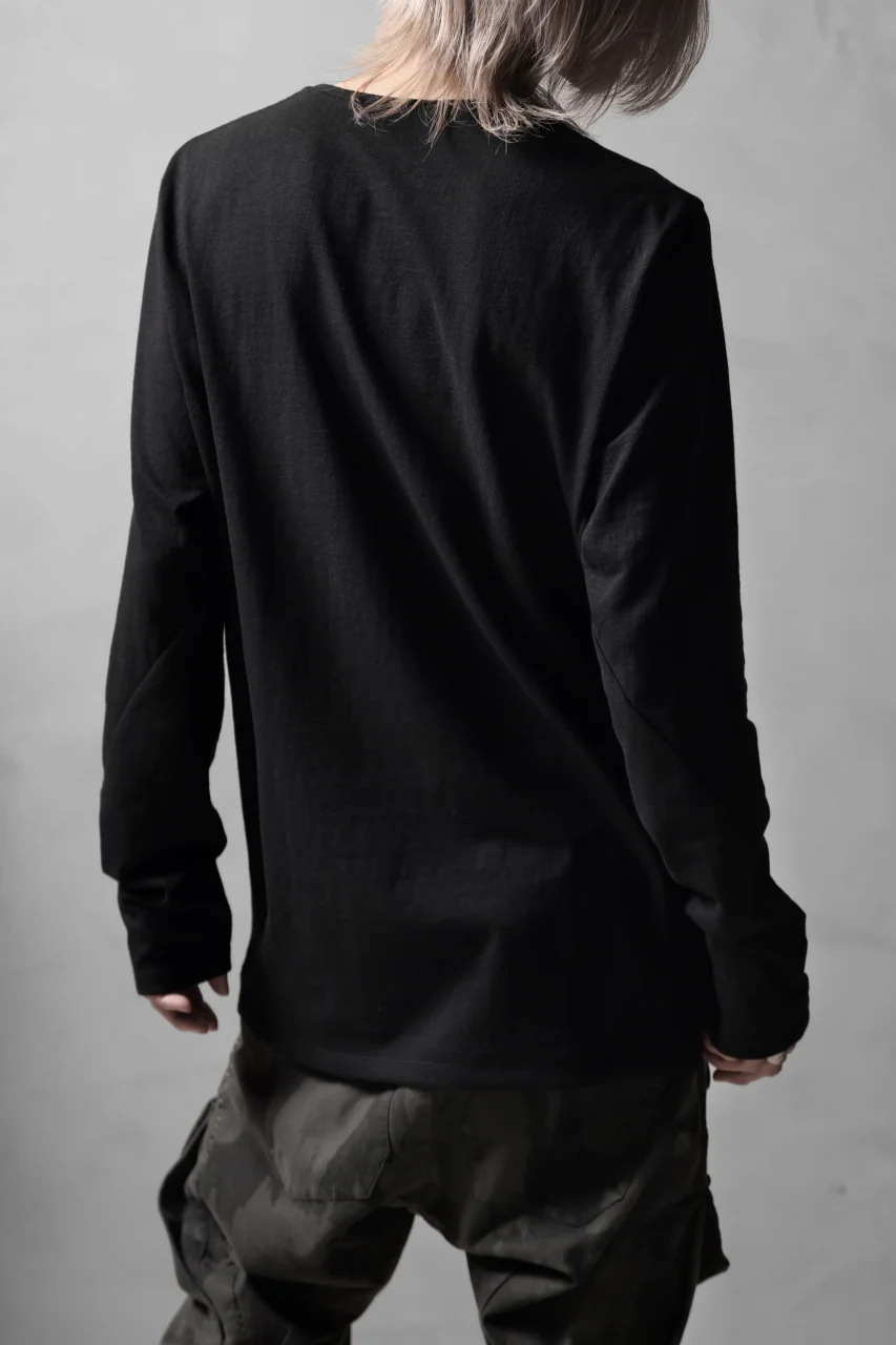 black crow x LOOM exclusive long sleeve tops / zimbabwe cotton jersey (black) - Image 16