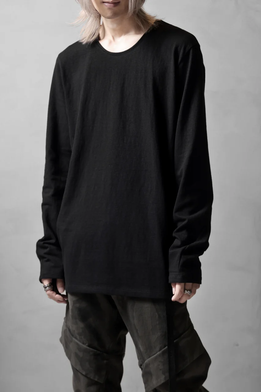 black crow x LOOM exclusive long sleeve tops / zimbabwe cotton jersey (black) - Image 17