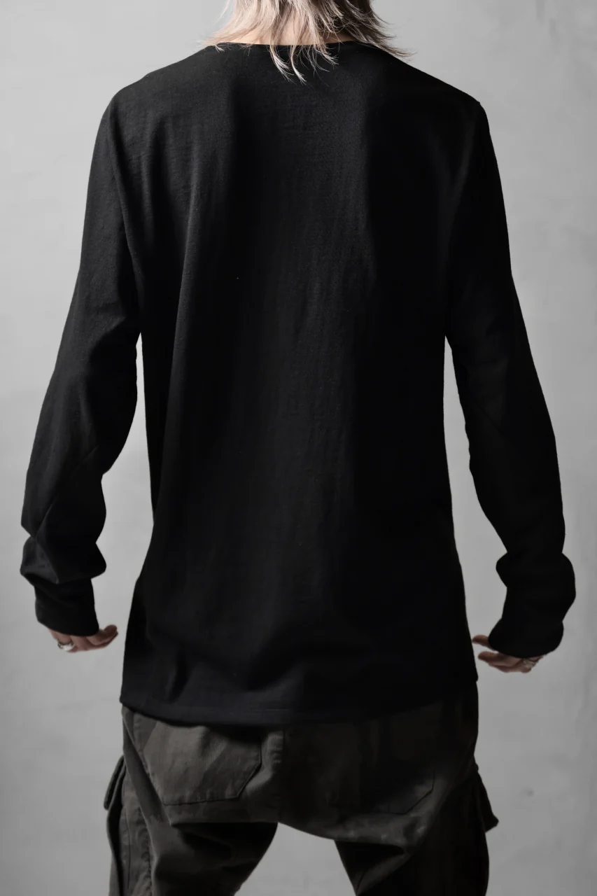 black crow x LOOM exclusive long sleeve tops / zimbabwe cotton jersey (black) - Image 18