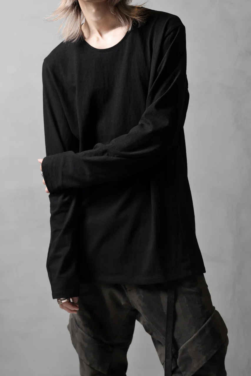 black crow x LOOM exclusive long sleeve tops / zimbabwe cotton jersey (black) - Image 19