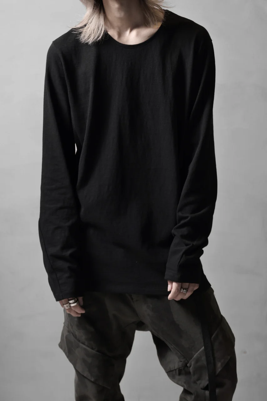 black crow x LOOM exclusive long sleeve tops / zimbabwe cotton jersey (black) - Image 20