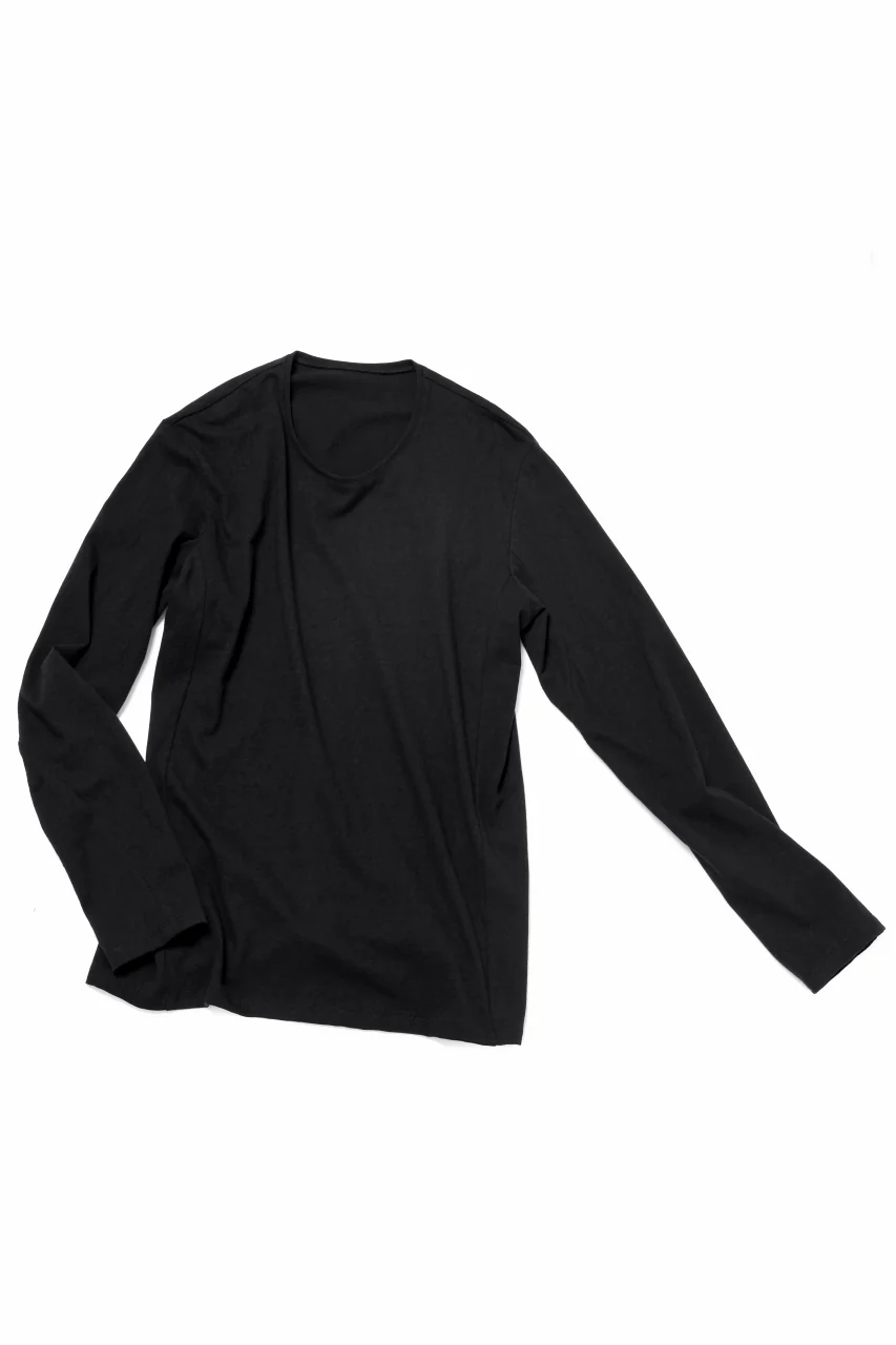 black crow x LOOM exclusive long sleeve tops / zimbabwe cotton jersey (black) - Image 3