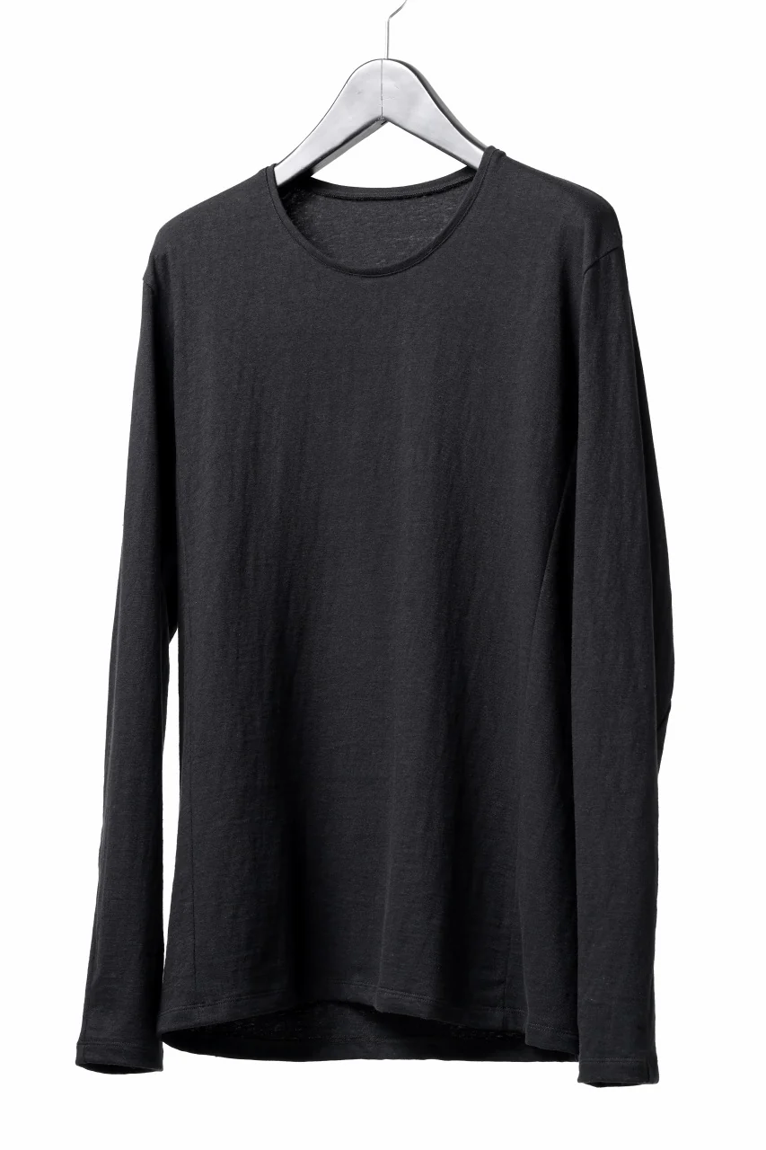 black crow x LOOM exclusive long sleeve tops / zimbabwe cotton jersey (black) - Image 4