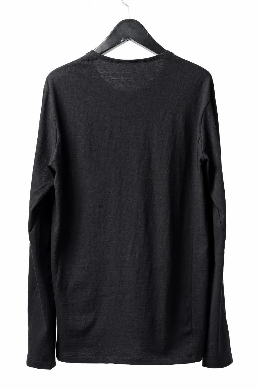 black crow x LOOM exclusive long sleeve tops / zimbabwe cotton jersey (black) - Image 5