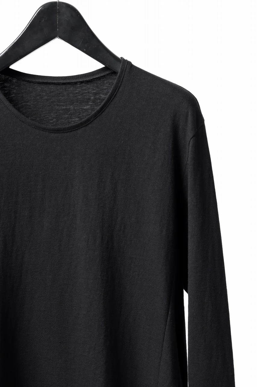 black crow x LOOM exclusive long sleeve tops / zimbabwe cotton jersey (black) - Image 6