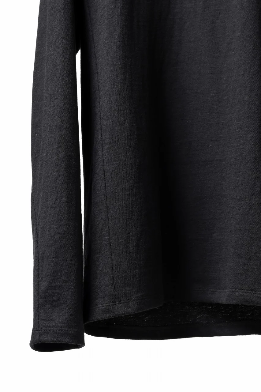 black crow x LOOM exclusive long sleeve tops / zimbabwe cotton jersey (black) - Image 7