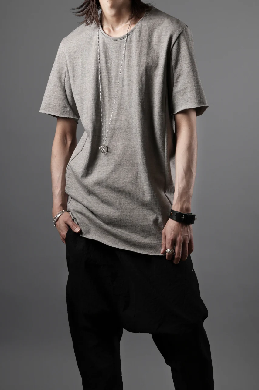 black crow x LOOM exclusive short sleeve tops / dyed medium cotton jersey (淡墨) - Image 2