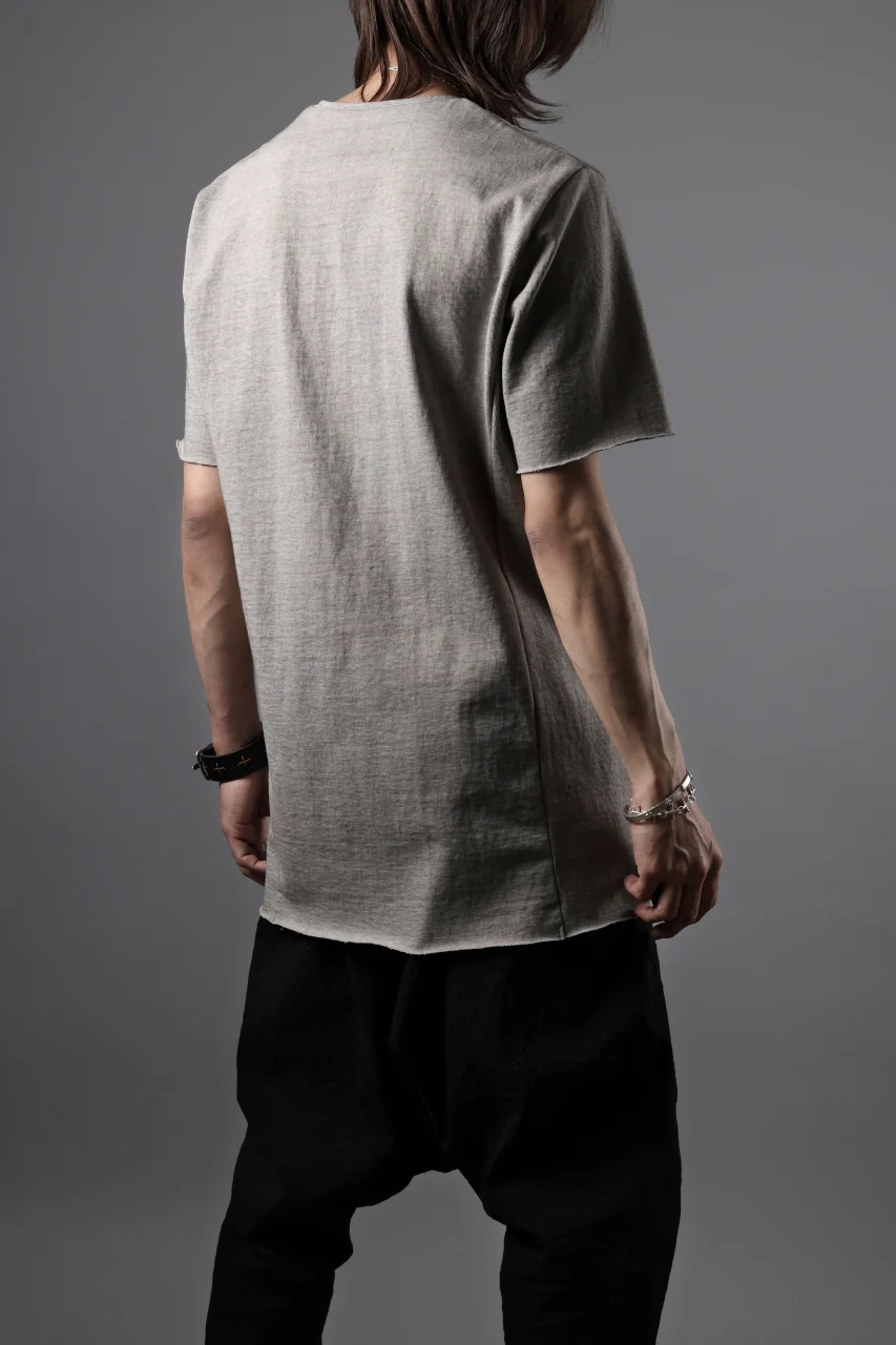 black crow x LOOM exclusive short sleeve tops / dyed medium cotton jersey (淡墨) - Image 20