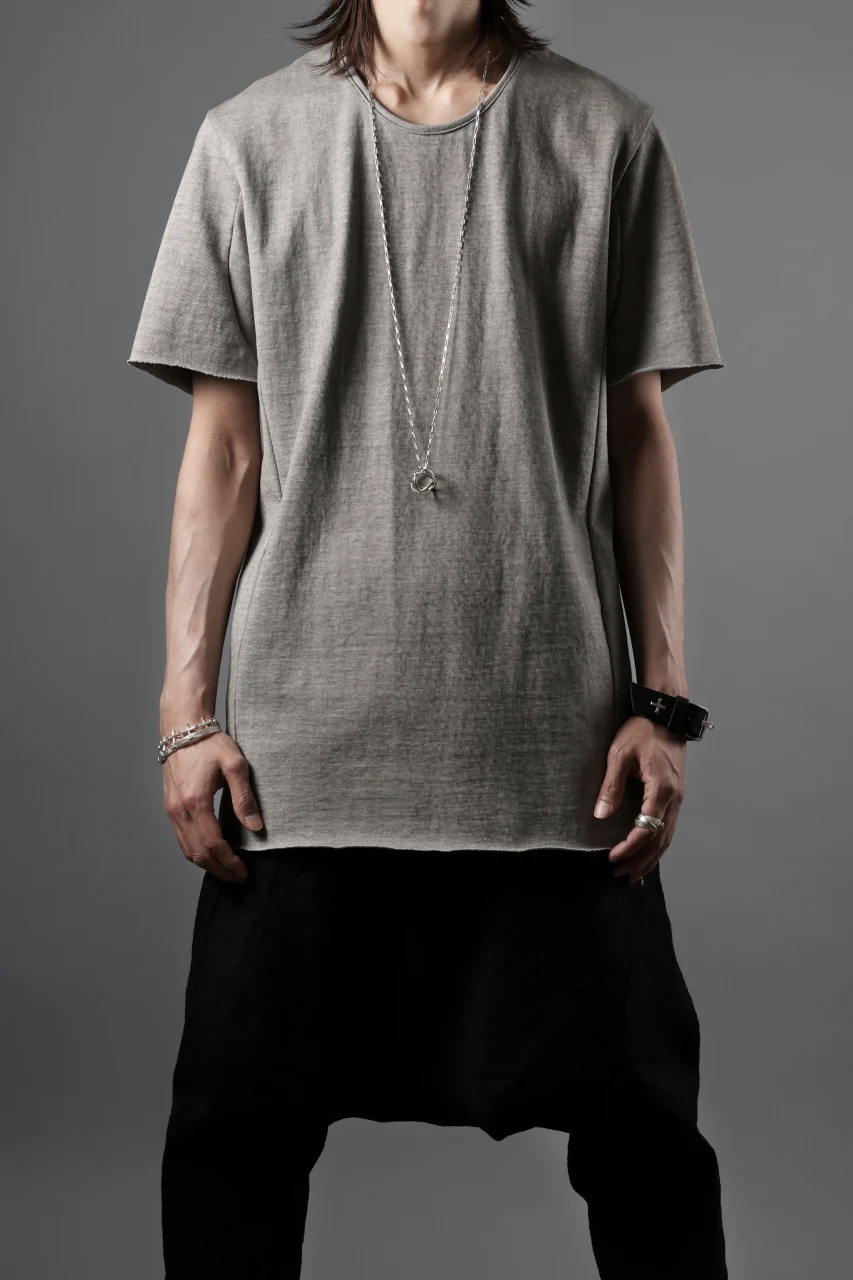 black crow x LOOM exclusive short sleeve tops / dyed medium cotton jersey (淡墨) - Image 4