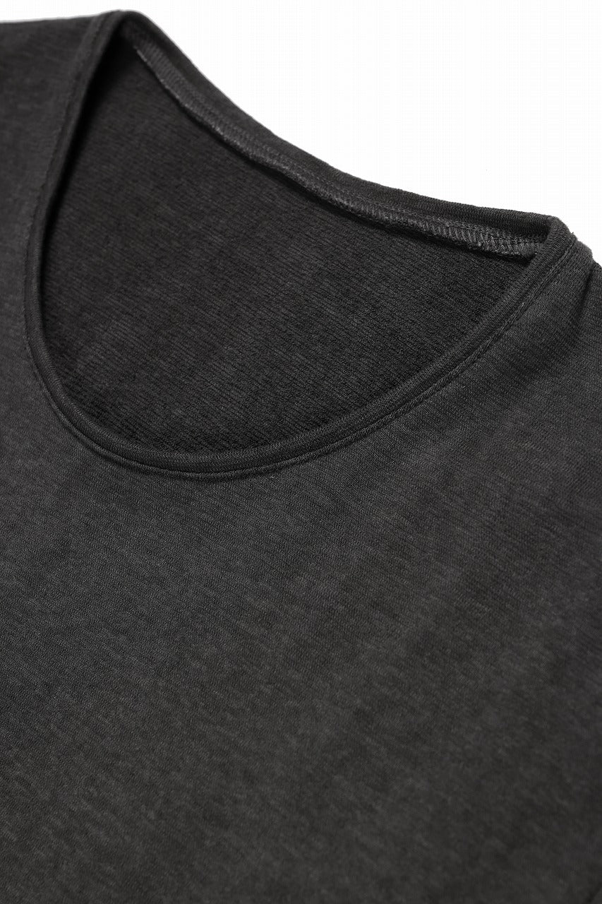black crow x LOOM exclusive short sleeve tops / dyed zimbabwe cotton jersey (濃墨) - Image 12