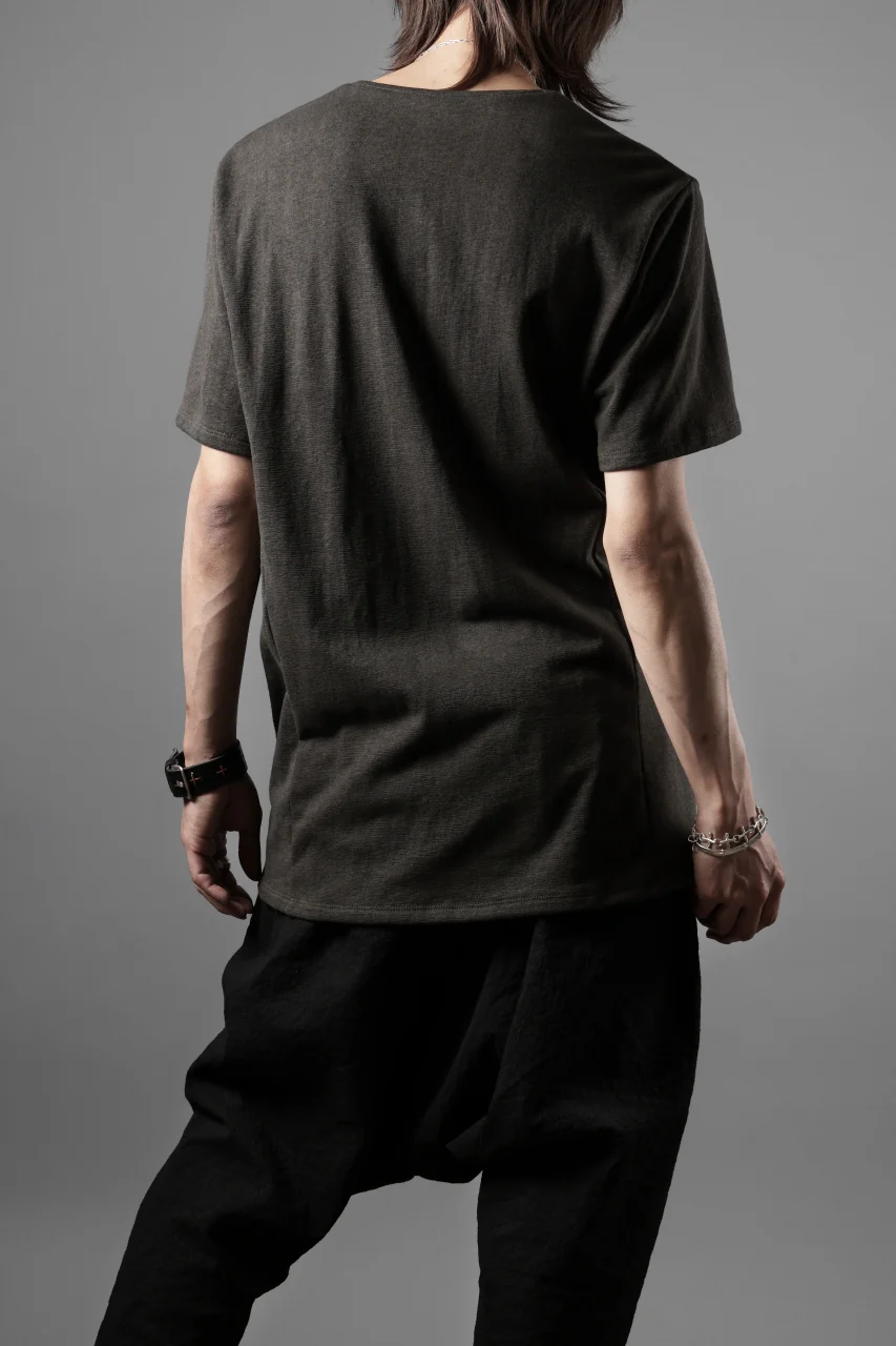 black crow x LOOM exclusive short sleeve tops / dyed zimbabwe cotton jersey (濃墨) - Image 18