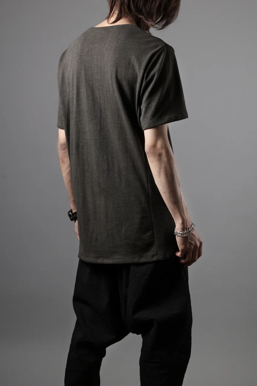 black crow x LOOM exclusive short sleeve tops / dyed zimbabwe cotton jersey (濃墨) - Image 19