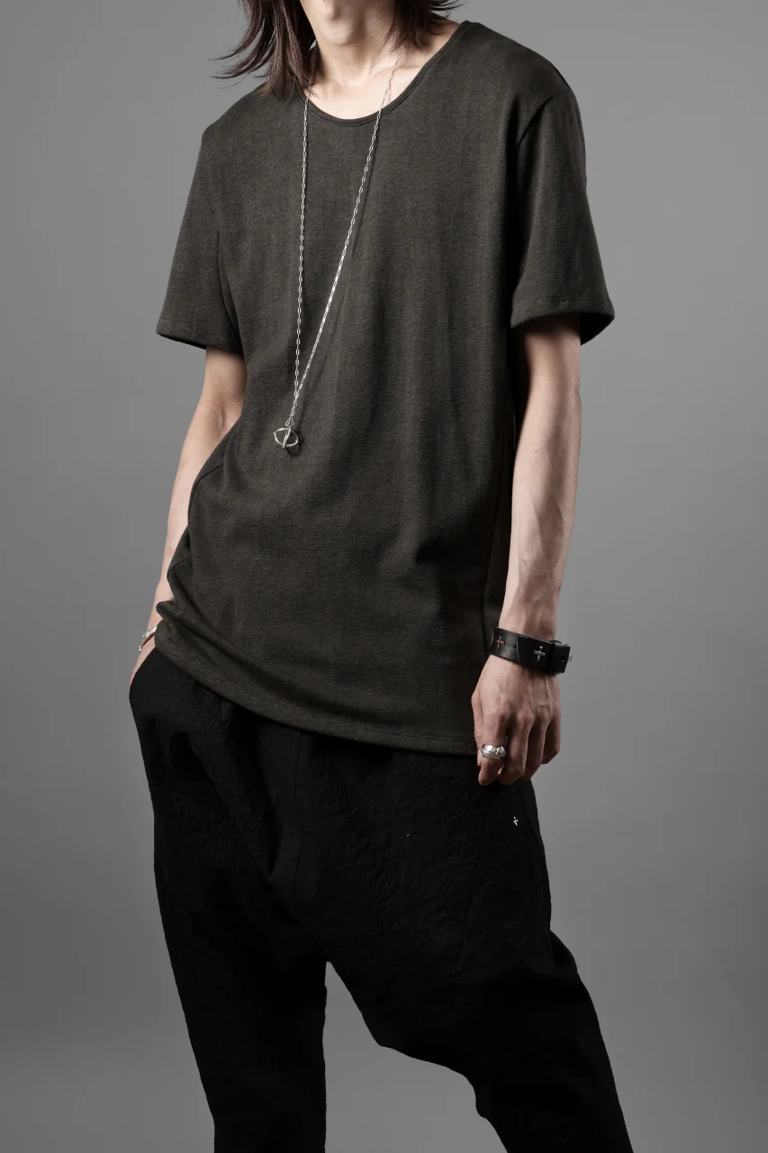 black crow x LOOM exclusive short sleeve tops / dyed zimbabwe cotton jersey (濃墨) - Image 3