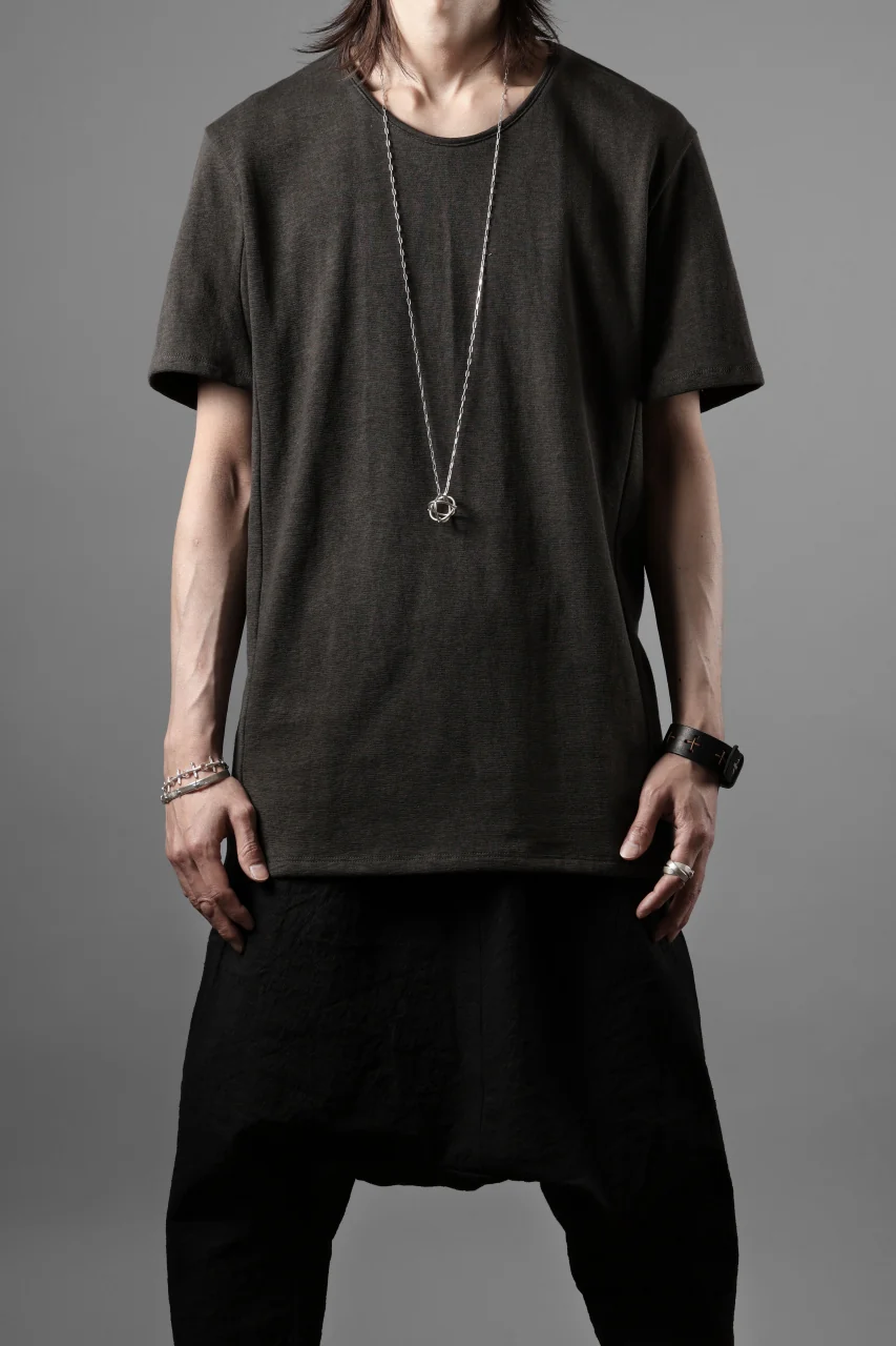 black crow x LOOM exclusive short sleeve tops / dyed zimbabwe cotton jersey (濃墨) - Image 4