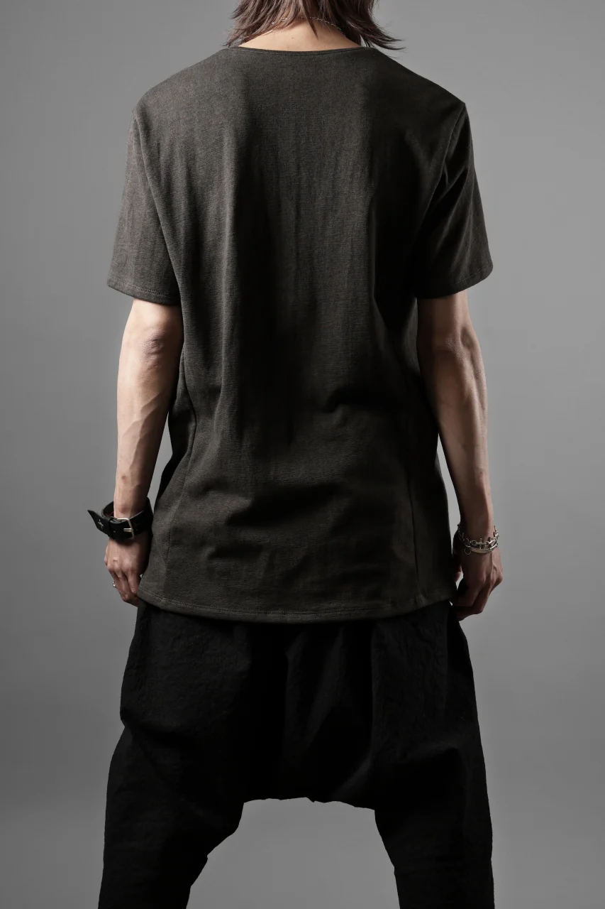 black crow x LOOM exclusive short sleeve tops / dyed zimbabwe cotton jersey (濃墨) - Image 5