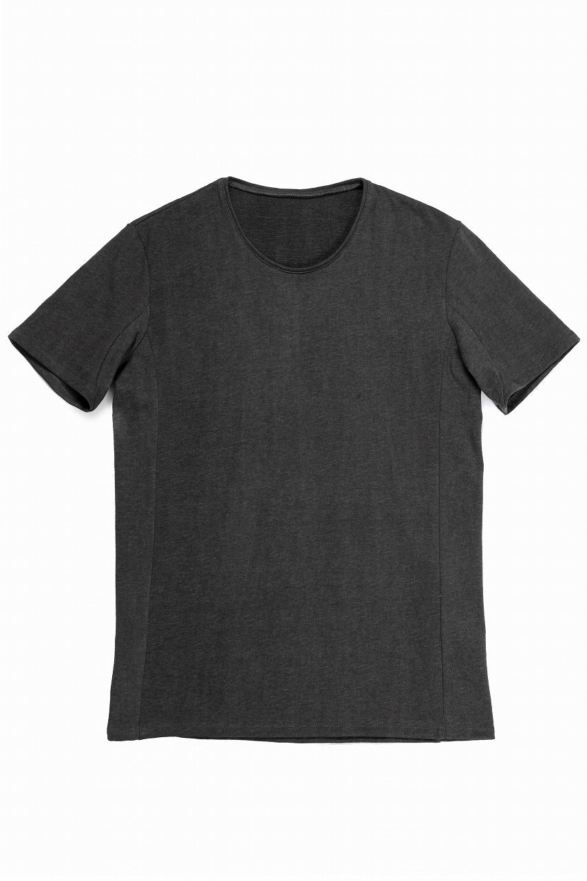 black crow x LOOM exclusive short sleeve tops / dyed zimbabwe cotton jersey (濃墨) - Image 6